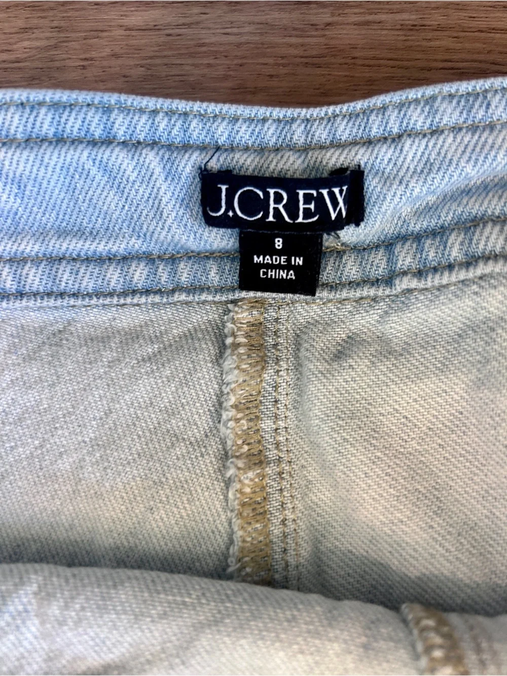 J.Crew Wrap Front Denim Mini Skort Montauk Wash Size 8 - Picture 8 of 15